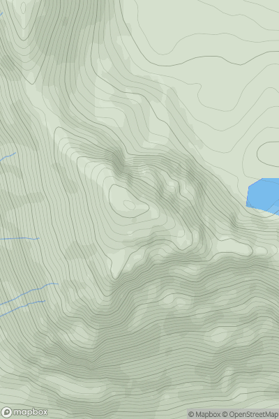 Thumbnail image for Beinn Dearg [Loch Torridon to Loch Maree] showing contour plot for surrounding peak